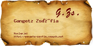 Gangetz Zsófia névjegykártya